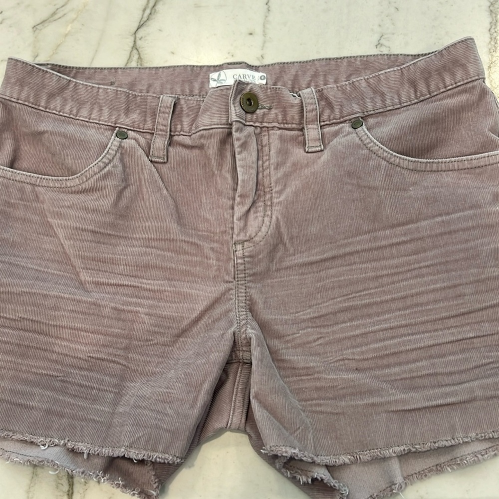 Carve Designs Oahu Shorts. Size 6. Organic Corduroy. Grey